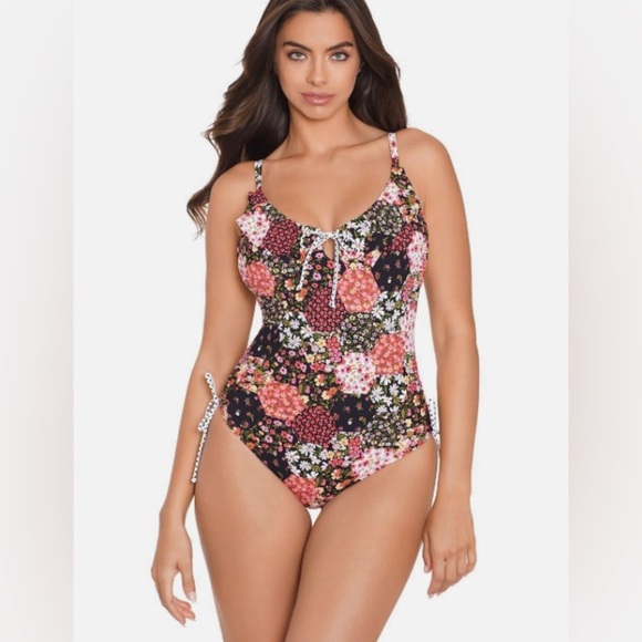 New! Miraclesuit Skinny Dippers jelly roll Rosalina swimsuit 15899 - Picture 2 of 13